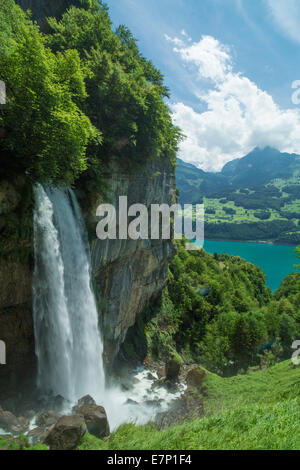 Walensee, Rinquelle, Bethlis, Wasser, Wasserfall, SG, Kanton St. Gallen, Frühling, Quelle, der Schweiz, Europa,