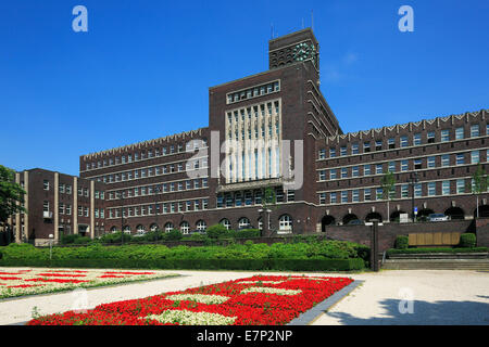 Deutschland, Europa, Oberhausen, Ruhrgebiet, Niederrhein, Rheinland, North Rhine-Westphalia, Rathaus, Backstein-Expressionismus, Grillopa Stockfoto
