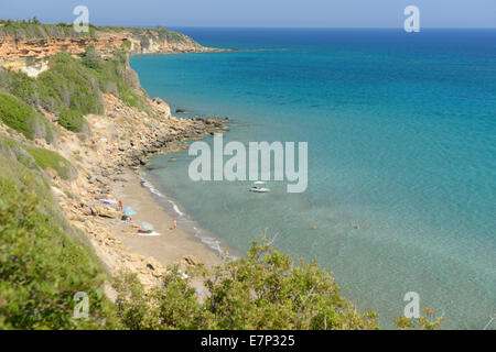 Europa, Griechenland, Griechisch, Kreta, Mittelmeer, Insel, Küste, Meer, Strand, Frangokastello, Orthi Ammos Stockfoto