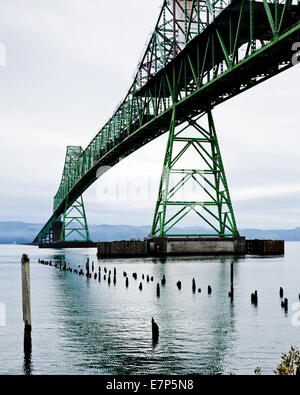 Der Astoria-Megler Bridge von Astoria, Pacific Coast Highway Stockfoto