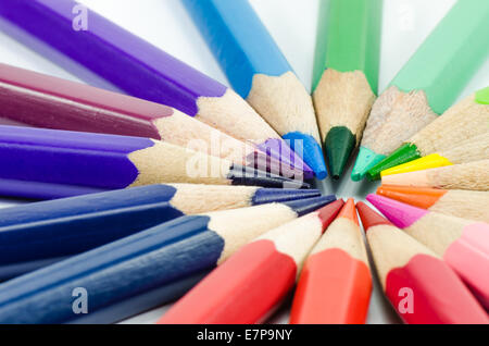bunte Bleistifte Kreis Stockfoto