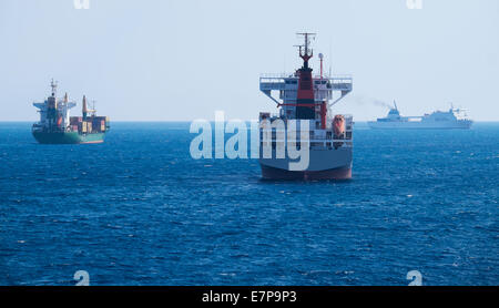 Spanien, Mallorca, Valldemossa, Frachtcontainer in Sonne Stockfoto