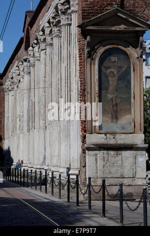 Milano Medioevale, le Colonne di San Lorenzo, mittelalterlichen Mailand, den Säulen von San Lorenzo Stockfoto