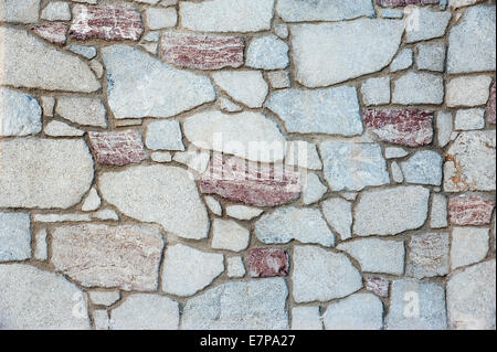 Steinmauer Hintergrund horizontal gestapelt Stockfoto