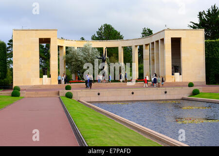 Geist der amerikanischen Jugend Statue Normandy American Cemetery Frankreich Colleville Sur Mer FR Europa WWII Stockfoto