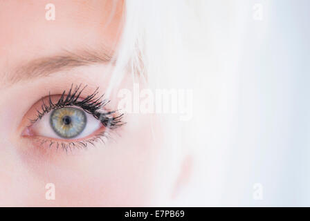 Nahaufnahme des Weibes Auge Stockfoto