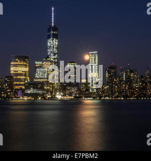 USA, New York State, New York City, Stadtbild bei Nacht Stockfoto