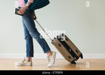 Frau bereit zu gehen auf Urlaub Stockfoto