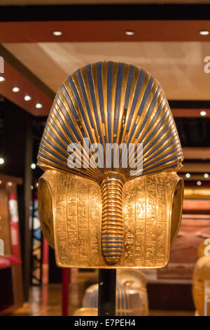 Rückseite des King's Tut Totenmaske Stockfoto