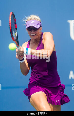 Flushing Meadows, New York, USA. 31. Aug, 2014.Mirjana Lucic-Baroni (CRO) in der 4. Runde Maßnahmen auf die US Open Tennis Championships. © Stockfoto