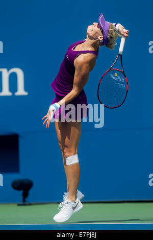 Flushing Meadows, New York, USA. 31. Aug, 2014.Mirjana Lucic-Baroni (CRO) in der 4. Runde Maßnahmen auf die US Open Tennis Championships. © Stockfoto