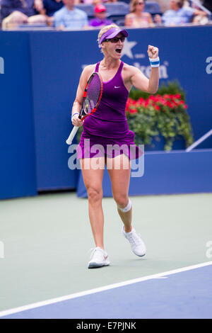 Flushing Meadows, New York, USA. 31. Aug, 2014.Mirjana Lucic-Baroni (CRO) in der 4. Runde Maßnahmen auf die US Open Tennis Championships. © Stockfoto