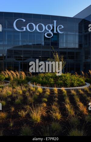 Der Googleplex Campus am weltweiten Hauptsitz in Silicon Valley, Mountain View CA Stockfoto