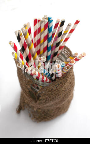 Papier Trinkhalme Stockfoto