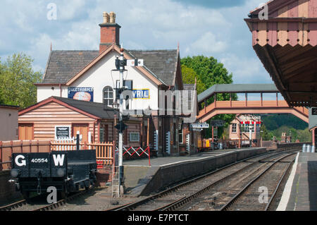 Bewdley Station auf der Severn Valley Railway, England Stockfoto