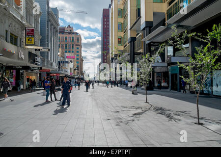 Das neue Aussehen Rundle Mall Adelaide, Australien Stockfoto