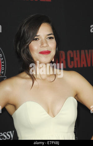 Cesar Chavez mit Filmpremiere: America Ferrera wo: Los Angeles, California, Vereinigte Staaten von Amerika bei: 21. März 2014 Stockfoto