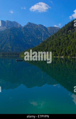 Österreich, Plansee, Tirol, See-Plansee, Seespitz, Ammergauer Alpen, Stockfoto