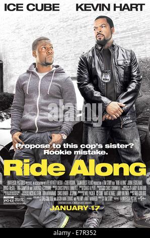 Fahrt entlang Jahr: 2014 USA Regie: Tim Story Kevin Hart, Ice Cube Filmplakat (USA) Stockfoto