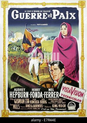 Krieg und Frieden-Jahr: 1956 Italien USA Regie: King Vidor Filmplakat (Fr) Stockfoto