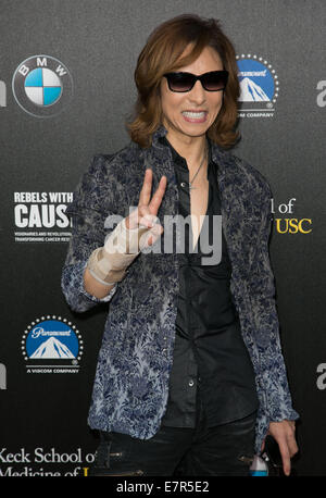 2. jährliche "Rebellen mit A Cause" Gala zu Ehren Larry Ellison an Paramount Bilder Studios - Ankünfte mit: Yoshiki wo: Los Angeles, California, Vereinigte Staaten von Amerika bei: 20. März 2014 Stockfoto