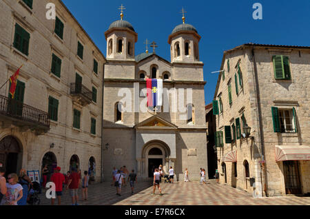 St. Nikolaus Kirche Altstadt von Kotor, Montenegro Stockfoto