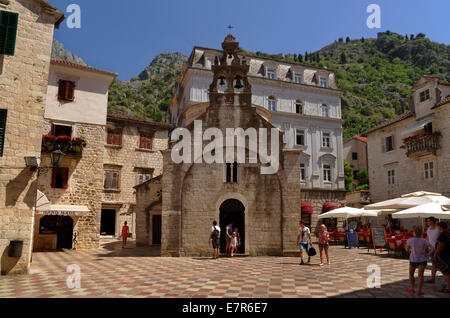 Alte Kirche von St. Lukas in Kotor, Montenegro. Stockfoto