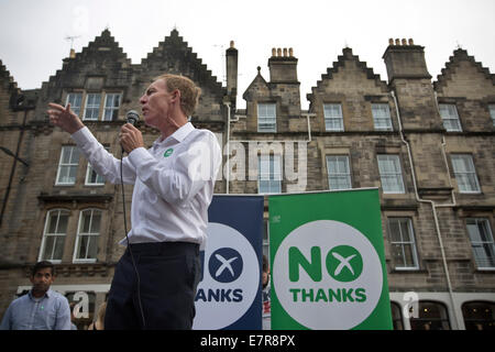 Anti-schottische Unabhängigkeit Kämpferin Jim Murphy MP anlässlich einer Nein danke-Veranstaltung in Edinburgh. Stockfoto