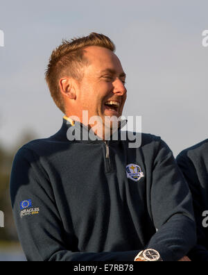 Gleneagles, Auchterarder, Perthshire, Schottland. 23. Sep, 2014. Der Rydercup. Ian Poulter (EUR) während der Team-Foto-Shooting. Bildnachweis: Aktion Plus Sport/Alamy Live-Nachrichten Stockfoto