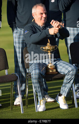 Gleneagles, Auchterarder, Perthshire, Schottland. 23. Sep, 2014. Der Rydercup. Paul McGinley Europäische Mannschaftskapitän während der Team-Foto-Shooting. Bildnachweis: Aktion Plus Sport/Alamy Live-Nachrichten Stockfoto