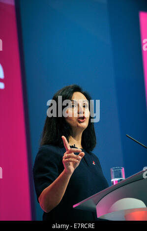 Manchester, UK. 23. Sep, 2014. Caroline Flint Schatten Secretary for Energy and Climate Change anlässlich der Arbeitskonferenz in Manchester Credit: Della Batchelor/Alamy Live News Stockfoto