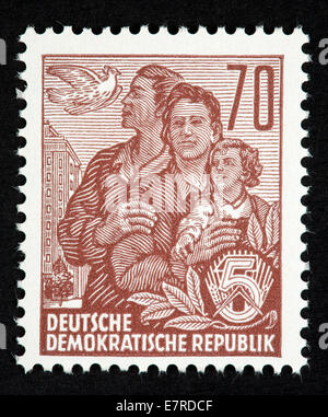 DDR-Briefmarke Stockfoto