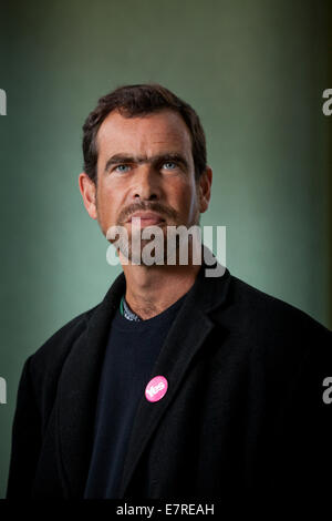 Robin Yassin-Kassab, Autor, auf dem Edinburgh International Book Festival 2014. Edinburgh, Schottland. 12. August 2014 Stockfoto