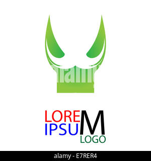 Ökologie-Logo - grünen Design - Wachstum Vektor Stockfoto