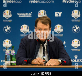 Gleneagles, Auchterarder, Perthshire, Schottland. 23. Sep, 2014. Der Rydercup. Tom Watson USA Team-Kapitän während seiner Pressekonferenz. Bildnachweis: Aktion Plus Sport/Alamy Live-Nachrichten Stockfoto