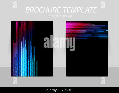 Flyer Rückseite und Vorderseite Template-design Stockfoto