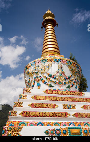 Ost Bhutan, Trashi Yangtse, Kloster, hoch dekorierter Chorten Muster Stockfoto