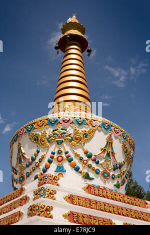 Ost Bhutan, Trashi Yangtse, Kloster, hoch dekorierter Chorten Muster Detauil Stockfoto