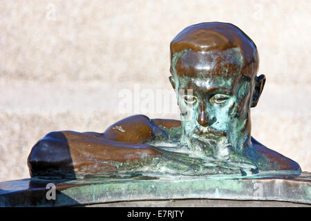 Detail der Skulptur Lebensbrunnen vor Kroatisches Nationaltheater in Zagreb Stockfoto