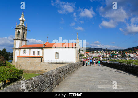 PONTE DE LIMA, PORTUGAL - 3. August 2014: Berühmte Kapelle des Heiligen Michael in Ponte de Lima, eine Stadt in der nördlichen Minho-region Stockfoto