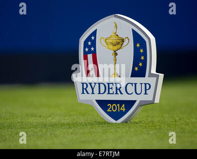 Gleneagles, Auchterarder, Perthshire, Schottland. 23. Sep, 2014. Der Rydercup. Der Ryder Cup Tee-Marker. Bildnachweis: Aktion Plus Sport/Alamy Live-Nachrichten Stockfoto