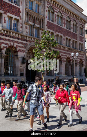 Los Angeles California, Downtown, LA, USC, University of Southern California, Universität, Hochschule, Campus, Hochschulbildung, Studentenunion, Gebäude, Außenbereich, Hallo Stockfoto