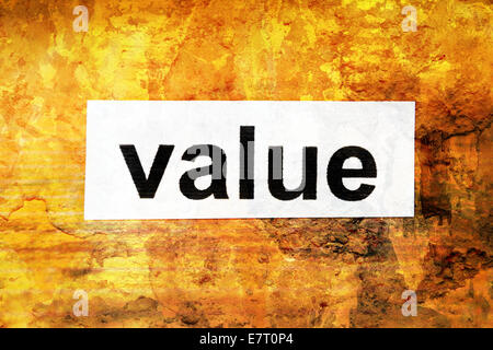 Wert Stockfoto
