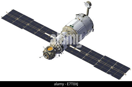Internationale Raumstation ISS. Modul "Zvezda". 3D Modell. Stockfoto