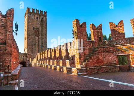 Castelvecchio in der Stadt von Verona in Norditalien Stockfoto