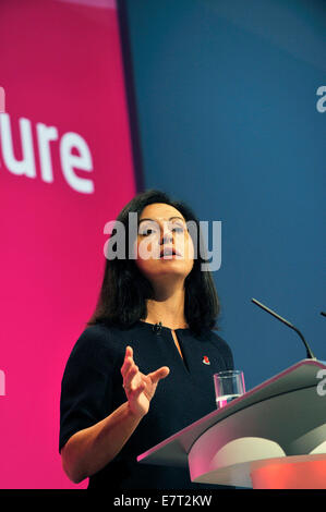 Manchester, UK. 23. Sep, 2014. Caroline Flint Schatten Secretary for Energy and Climate Change anlässlich der Arbeitskonferenz in Manchester Credit: Della Batchelor/Alamy Live News Stockfoto