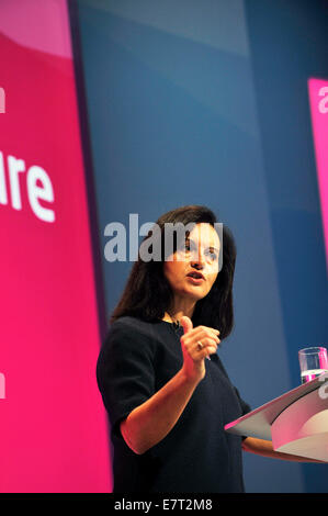 Manchester, UK. 23. Sep, 2014. Caroline Flint Schatten Secretary for Energy and Climate Change anlässlich der Arbeitskonferenz in Manchester Credit: Della Batchelor/Alamy Live News Stockfoto