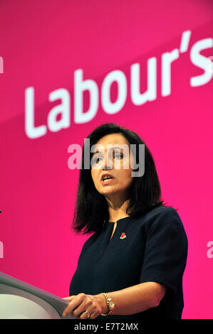 Manchester, UK. 23. Sep, 2014. Caroline Flint Schatten Secretary for Energy and Climate Change anlässlich der Arbeitskonferenz in Manchester Credit: Della Batchelor/Alamy Live News Stockfoto