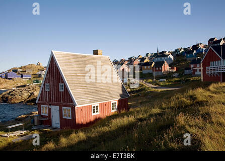 Upernavik (ca. 1500 Einwohner) ist die größte Stadt nördlich von Ilulissat auf Grönland Nordwestküste, Arktis Stockfoto