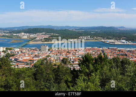 Blick auf das Zentrum von Viana do Castelo, eine berühmte Stadt im nördlichen Teil von Portugal Stockfoto